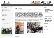 Local skills exchange website screenshot of FairShares website