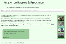Top quality building and renovation work in Cotswolds screenshot of Mike Acton's website