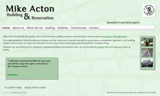 Top quality building and renovation work in Cotswolds screenshot of Mike Acton's website